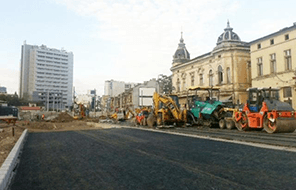 Lucrarile la Diametrala Buzești-Berzei-Uranus. Foto: HotNews. Lucrarile la Diametrala Buzești-Berzei-Uranus. Foto: HotNews.